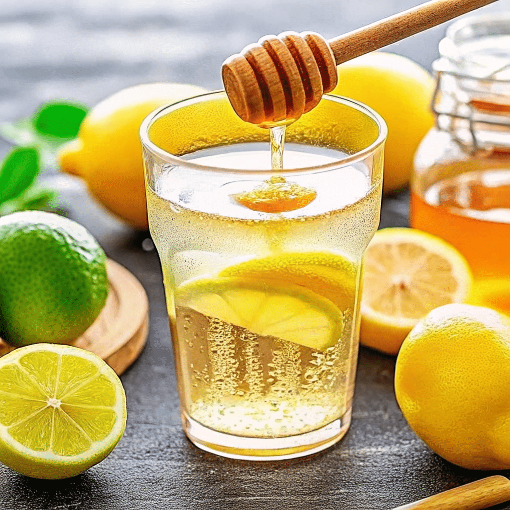 Served glass of Brazilian Mounjaro drink with lemon and cayenne