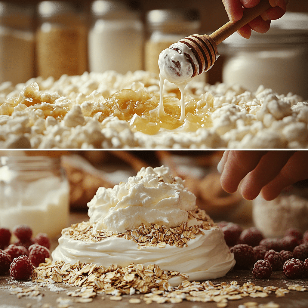 vanilla-greek-yogurt-step-by-step Steps to make vanilla Greek yogurt with toppings