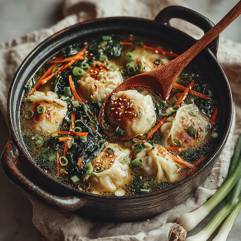 Vegan Soup Dumplings with Miso-Ginger – Final Serving Presentation